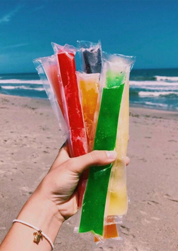 Captivating Moments in an Aesthetic Summer : Colorful Popsicles