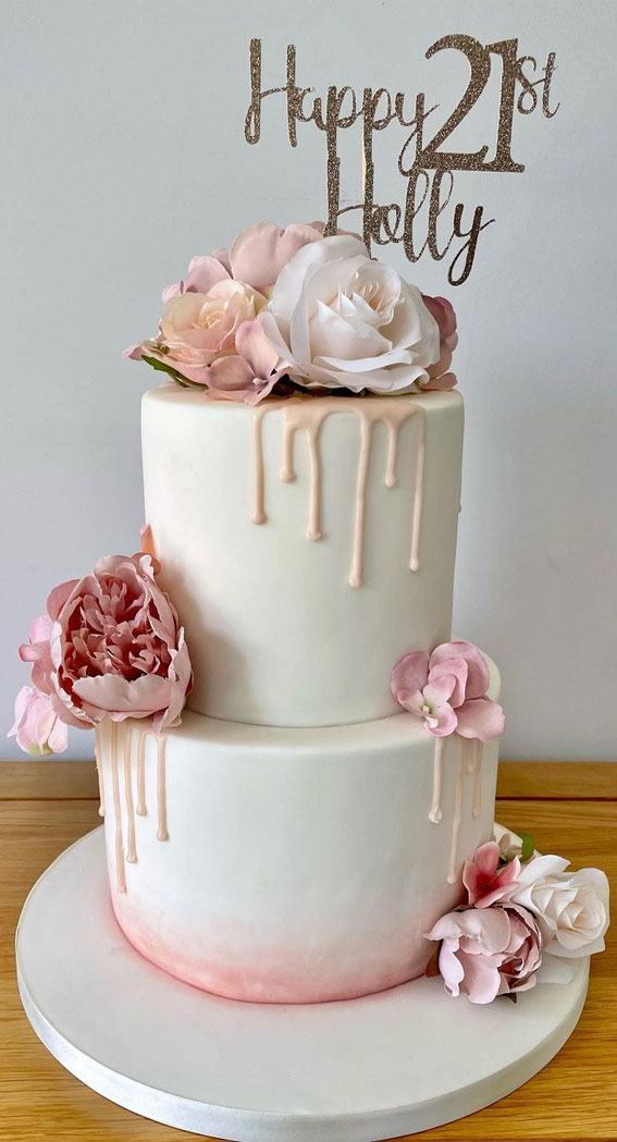 Custom Happy 21st Birthday Cake Topper  Personalized Birthday Cake To -  designLEE Studio