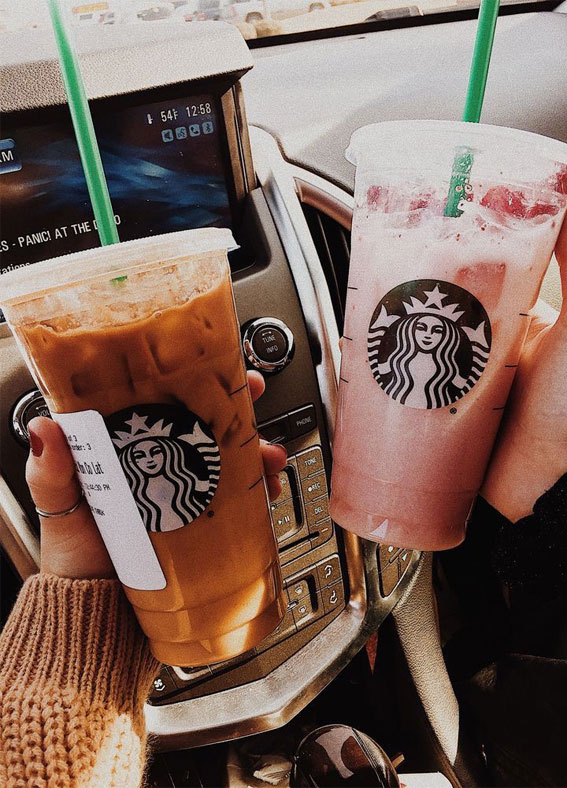 50 Mix n Match Flavors Starbucks Creations : Iced Coffee + Strawberry Acai