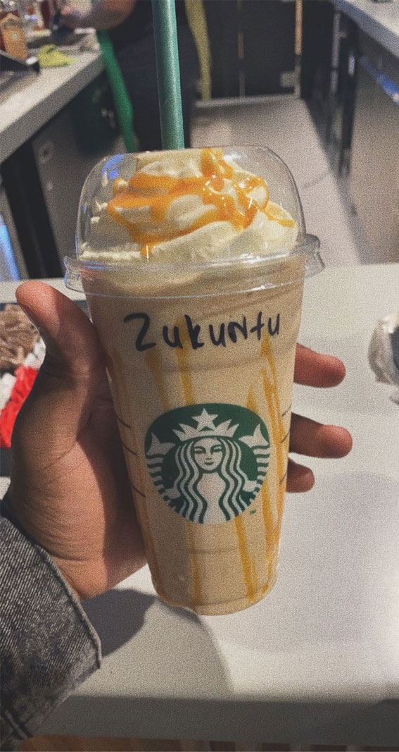 50 Mix n Match Flavors Starbucks Creations : Caramel Drizzle Coffee Frappuccino