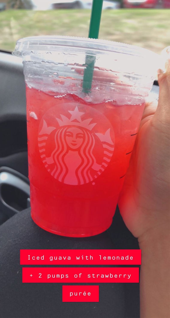 50 Mix n Match Flavors Starbucks Creations : Iced Guava with Lemonade