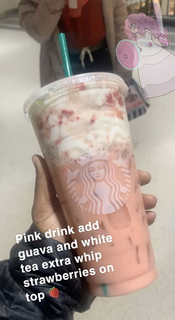 50 Mix n Match Flavors Starbucks Creations : Guava & White Tea Drink