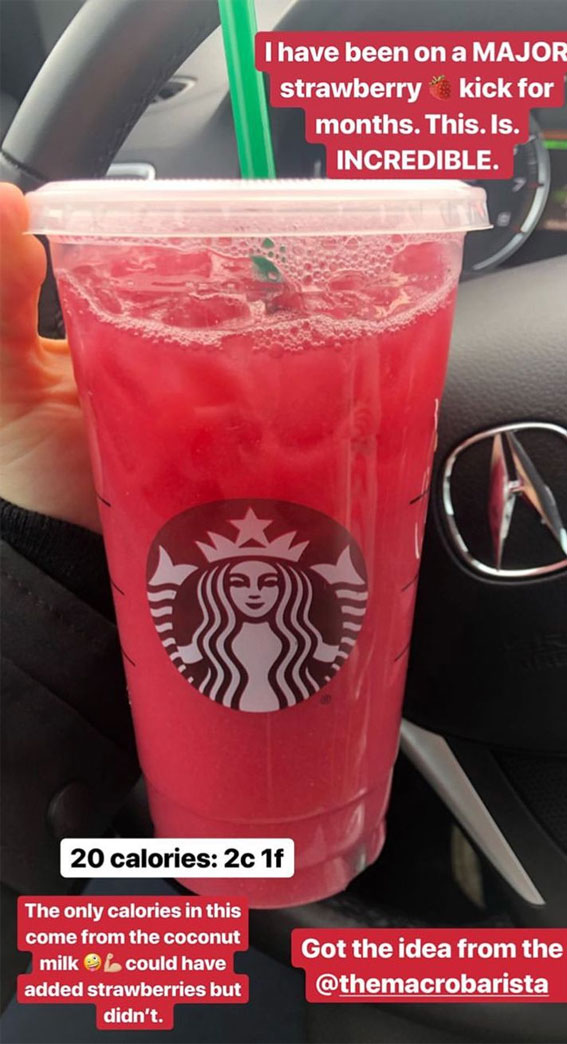50 Mix n Match Flavors Starbucks Creations : Strawberry Coconut Drink