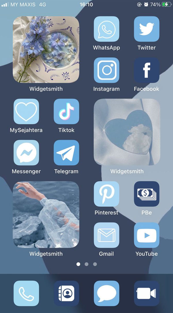 40 Blue Wallpaper Designs for Phone : Serene Blue Widgetsmith