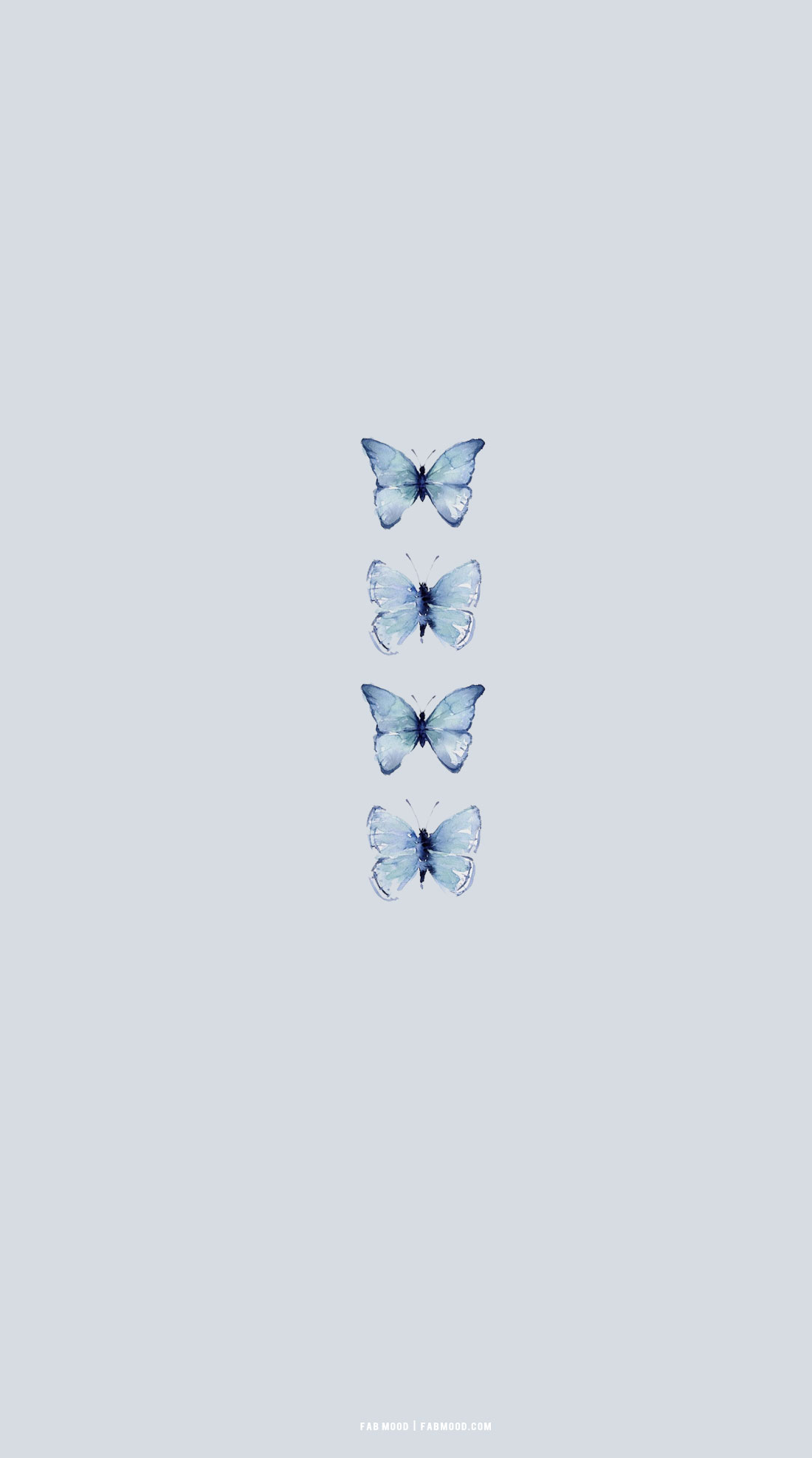 40 Blue Wallpaper Designs for Phone : Blue Butterfly Blue Background