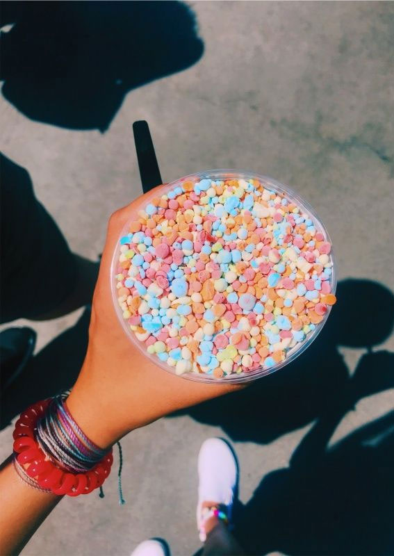 50+ Food Snapchat That Makes Your Mouth Watering : Cotton Candy Dippin Dots