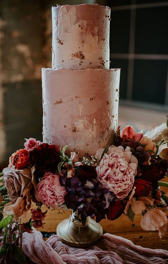 Mauve Wedding Cake, Pink Wedding Cake, Autumn Wedding Cake