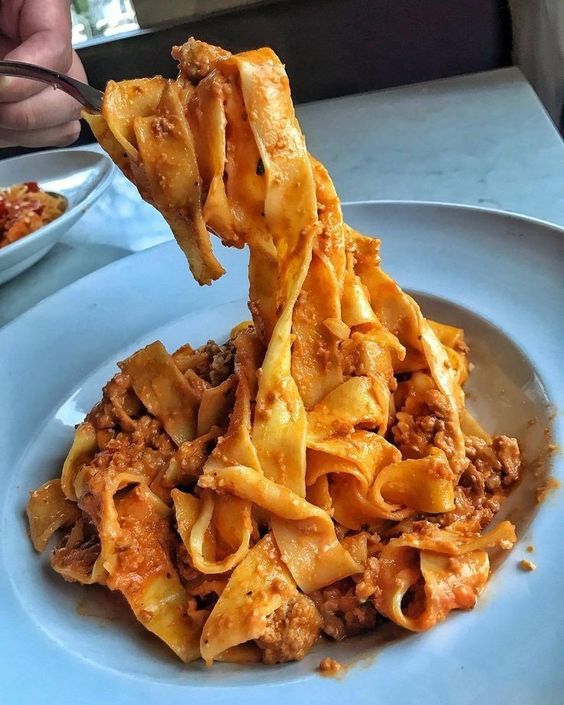 50 Pasta Aesthetic Dishes From An Elegant Dinner To A Cozy Meal : Pappardelle with Meet Sauces