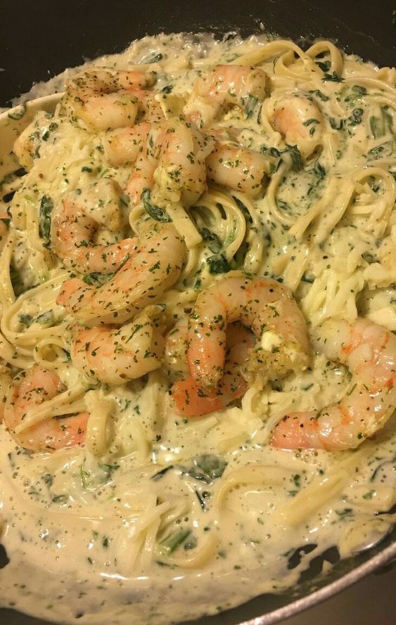 50 Pasta Aesthetic Dishes From An Elegant Dinner To A Cozy Meal : Shrimp Alfredo