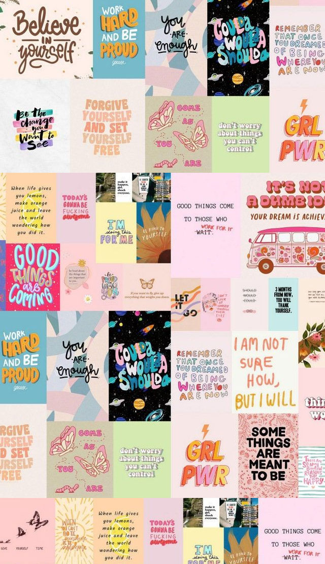 50+ Summer Mood Board Wallpapers : Believe in Yourself Work Hard and Be Proud