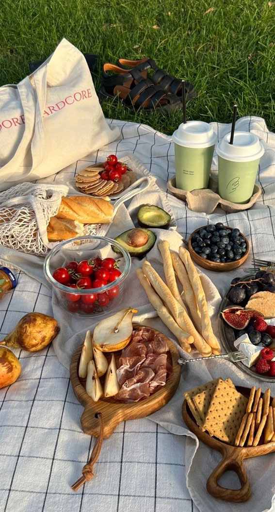 Sun-Kissed Summers Embracing the Aesthetics of a Radiant Season : Yummy Picnic Food