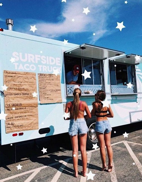 Sun-Kissed Summers Embracing the Aesthetics of a Radiant Season : Surfside Taco Truck