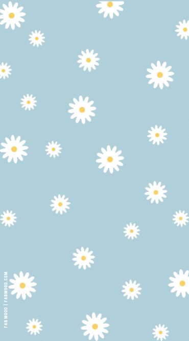 40 Blue Wallpaper Designs for Phone : Daisy Blue Background 1 - Fab ...