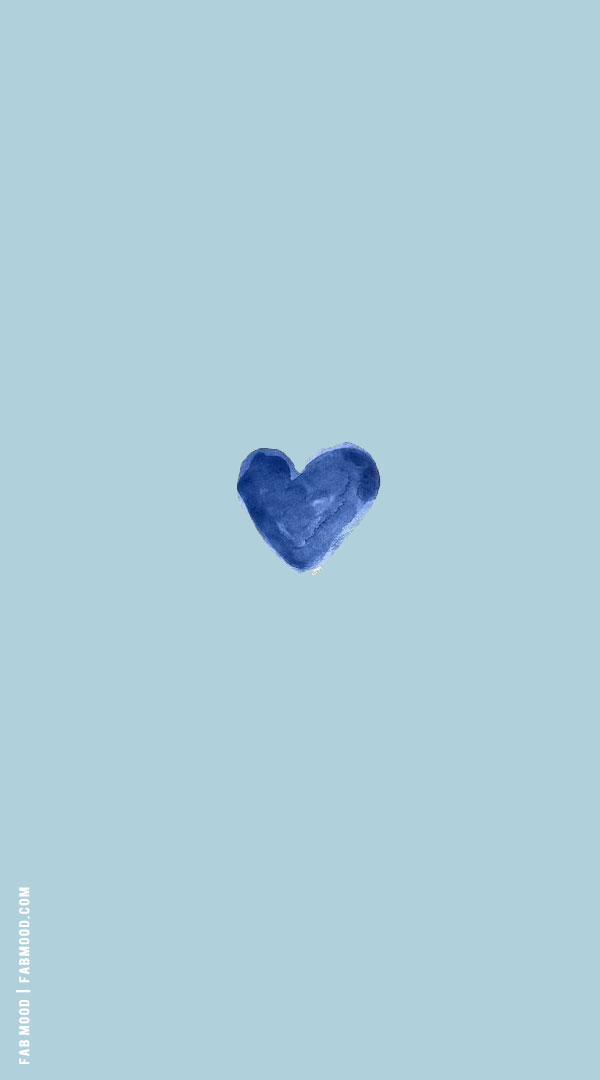 40 Blue Wallpaper Designs for Phone : Blue Heart