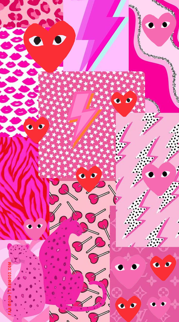 Comme Des Gracons Collage Wallpaper for phone, Comme Des Garcons, comme des garcons wallpaper, comme des garcons aesthetic, comme des garcons homescreen, comme des garcons wallpaper phone, comme des garcons wallpaper aesthetic, comme des garcons preppy wallpaper, preppy wallpaper ideas