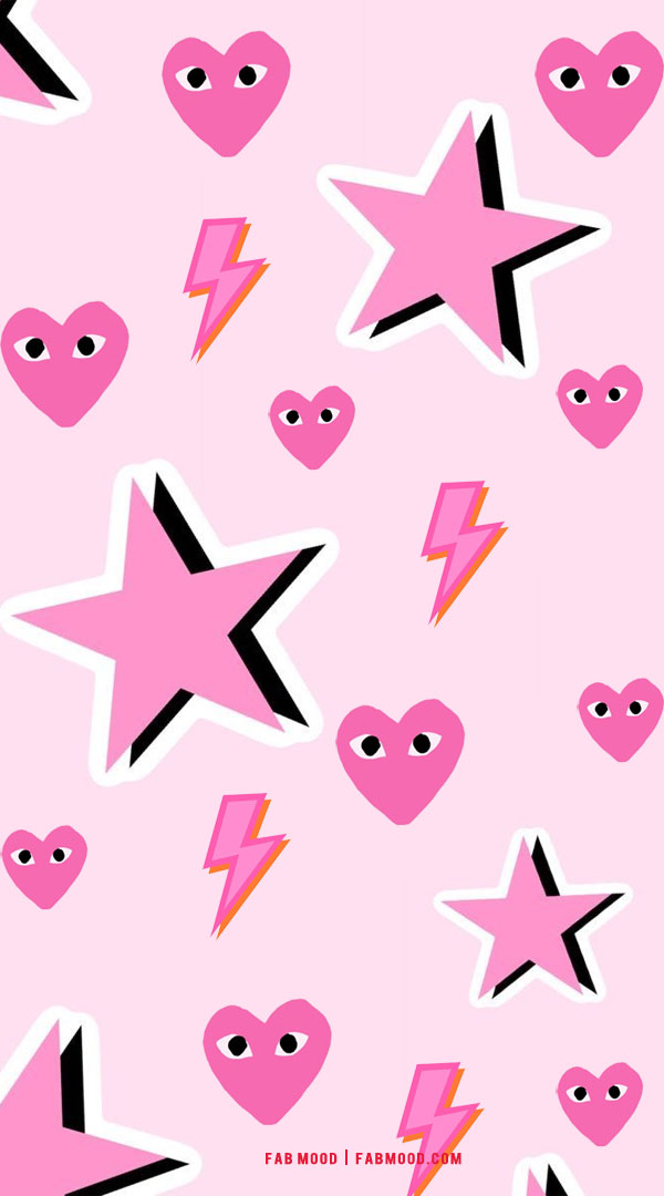 20 Comme Des Gracons Wallpapers for All Devices : Pink Stars