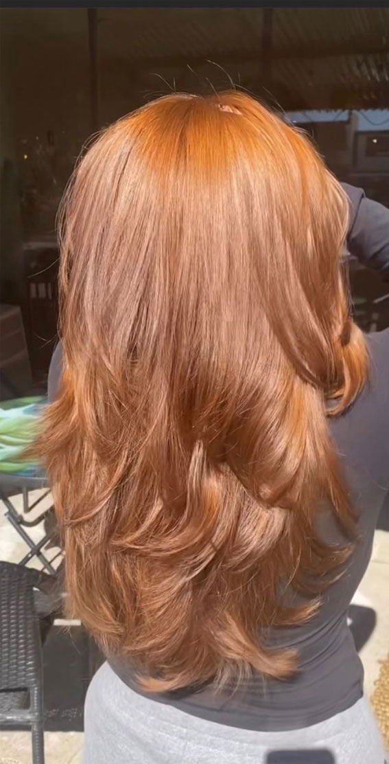 Golden Copper Hair Colour, Copper Hair Colour, Bright Copper Hair Colour, Cowboy Copper Hair