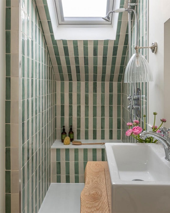 Green Bathroom, Green Bathroom Colour, Green Bathroom Tiles, sage green bathroom, dark green bathroom, green bathroom wall, green bathroom design, soft green bathroom