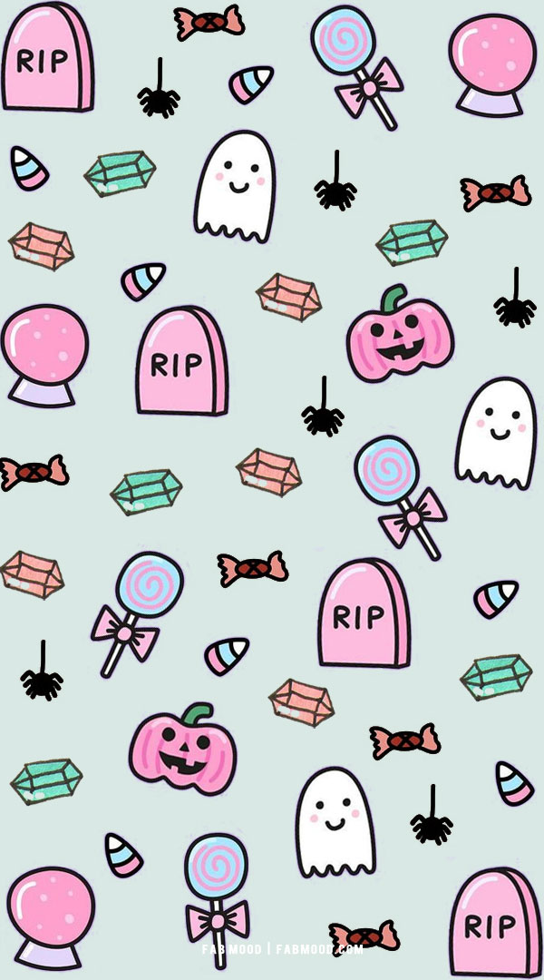 Spooktacular Halloween Wallpapers Good Ideas for Every Device : Pale Blue Wallpaper for Phone