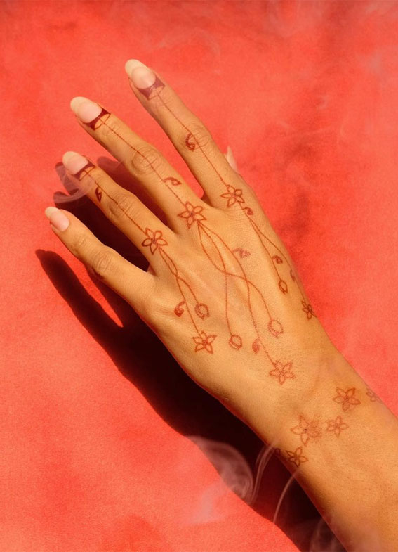 30 Beautiful Henna Designs : Inspired by the letter ‘Waaw’ و, and the scent of Jasmine