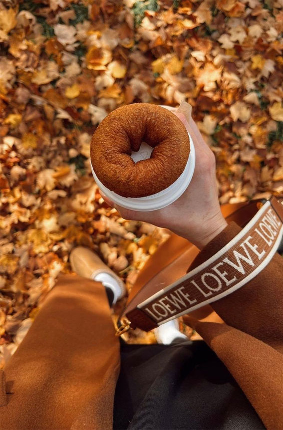 Capturing the Aesthetics of the Fall Season : Pumpkin Donut & Hot Drink