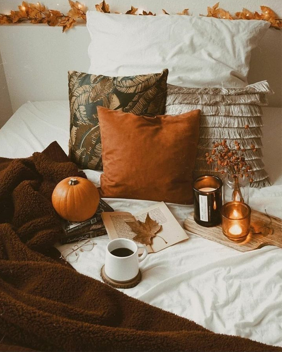 Capturing the Aesthetics of the Fall Season : Cozy Autumn Bedroom