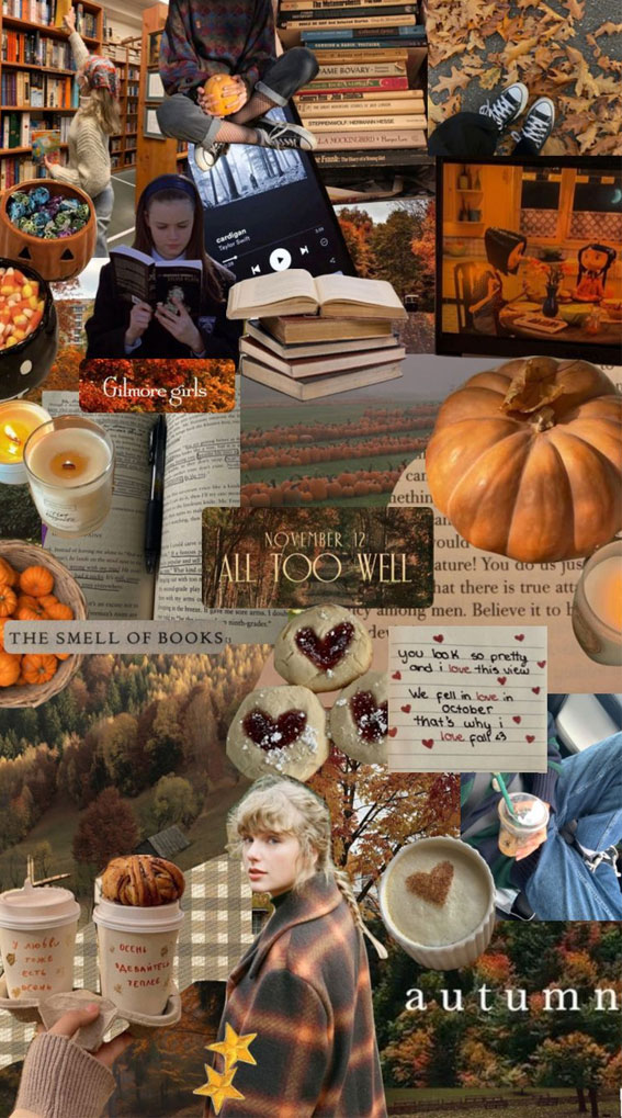 Harvest Harmony Collages of Autumn’s Beauty : Gilmore Girls & Taylor Swift Vibe