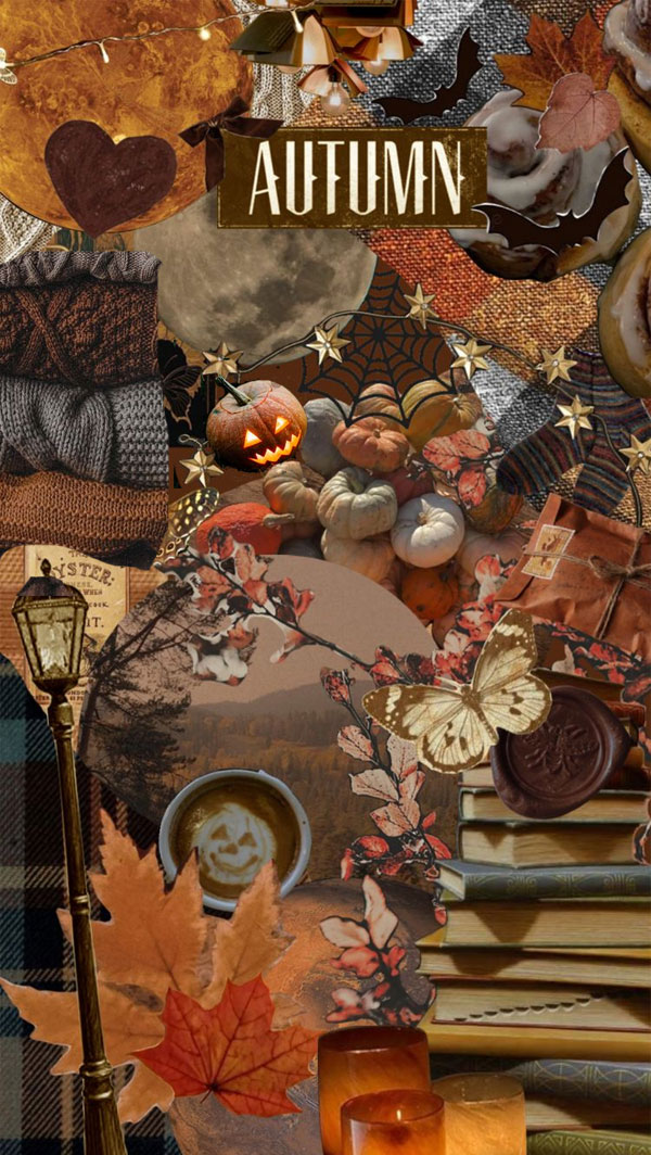 Harvest Harmony Collages of Autumn’s Beauty : Autumn Sweater & Leave Collage