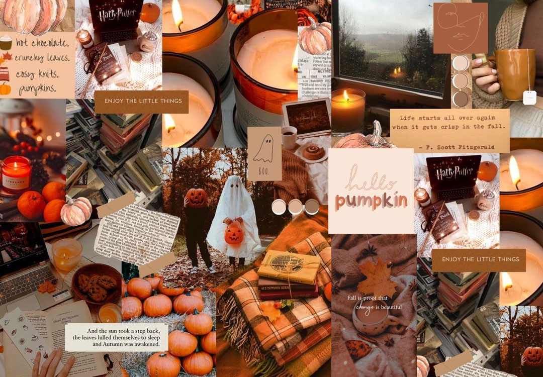 This is the perfect fall wallpaper, Autumn Collage, Cozy fall, Fall wallpaper, Fall Collage Wallpaper, fall collage wallpaper for desktop, autumn collage wallpaper laptop