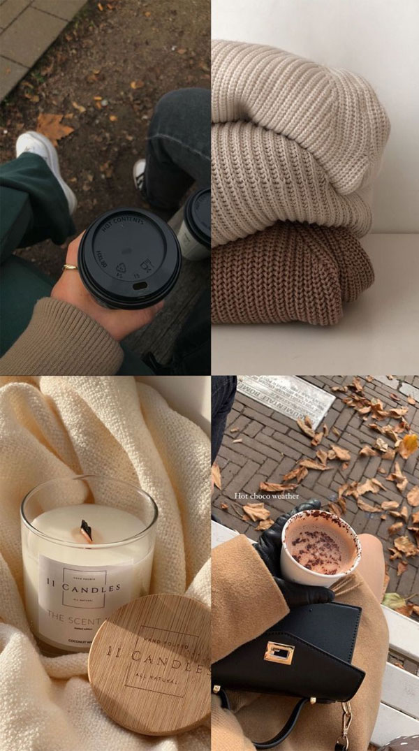 Collages of Fall’s Splendor : Hot Cocoa & Sweater Season