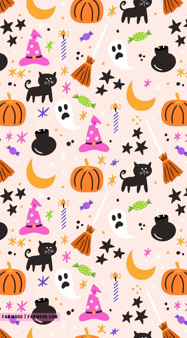 Spooktacular Halloween Wallpapers Good Ideas for Every Device : Light Pink