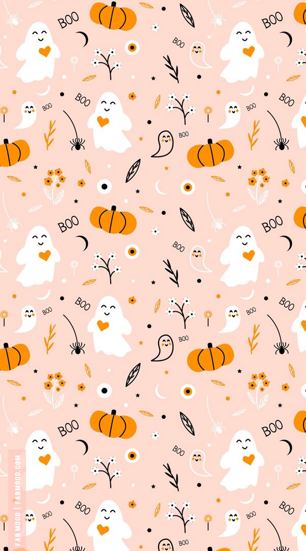 Spooktacular Halloween Wallpapers Good Ideas for Every Device : Flower & Happy Ghost