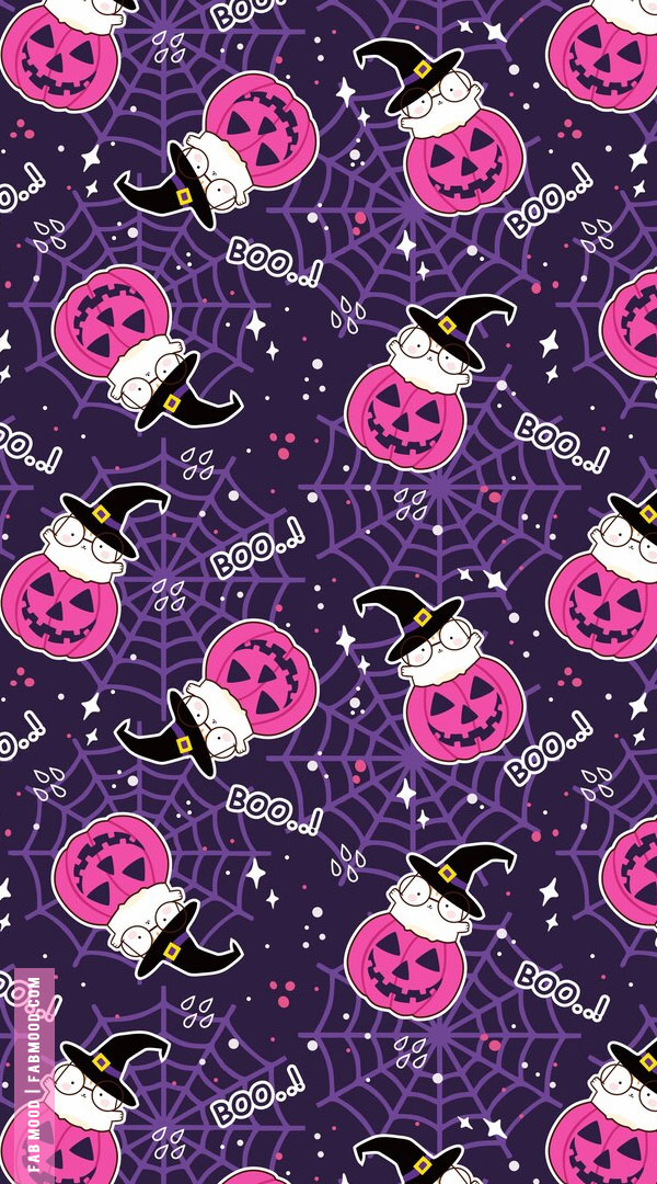 Spooktacular Halloween Wallpapers Good Ideas for Every Device : Hot Pink Jack-O-Lantern