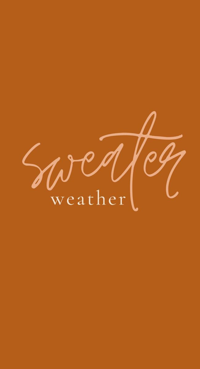 Cute Fall Wallpaper Ideas to Brighten Up Your Devices : Sweater Weather Wallpaper for Phone & iPhone