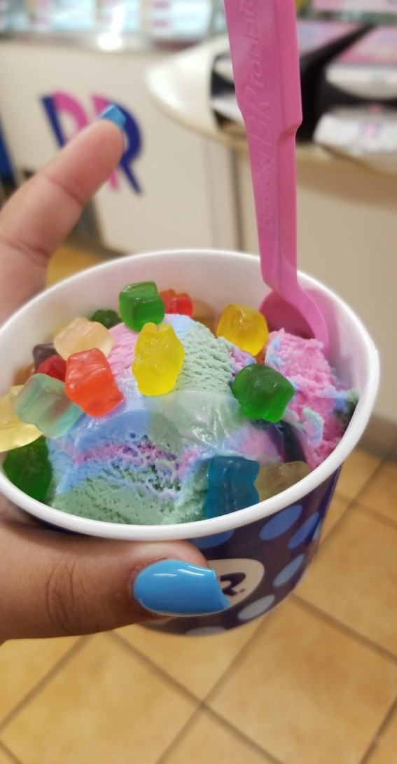 Irresistible Food Cravings Unveiled : Gummy Bears with Mixed Ice Cream