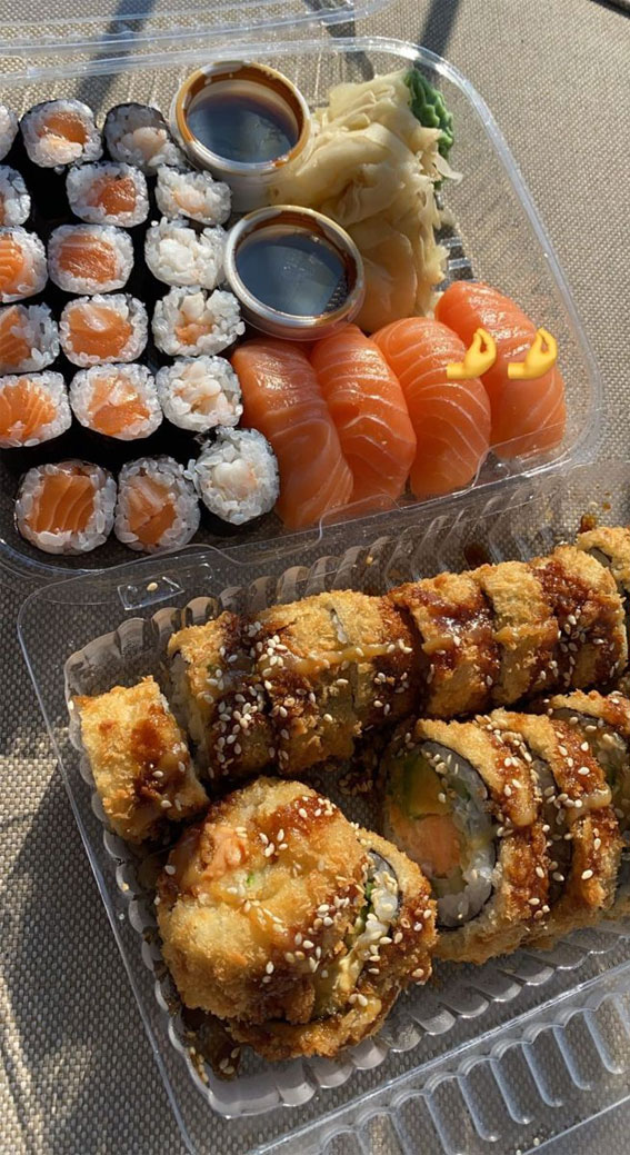 Irresistible Food Cravings Unveiled : Sushi Take Away Box