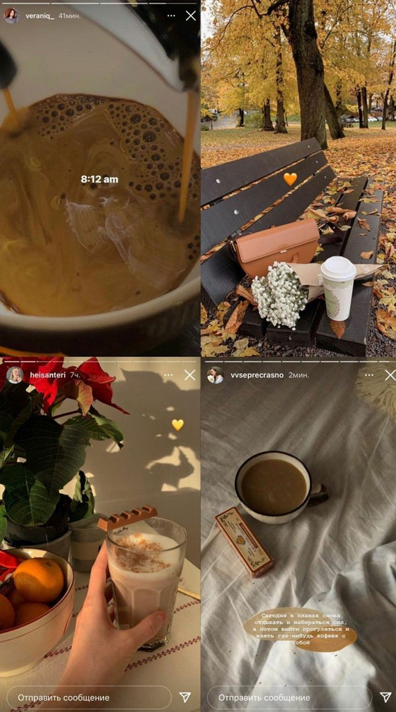 40 Autumn Collage Ideas Patchwork of Fall’s Beauty : Coffee & Hot Chocolate