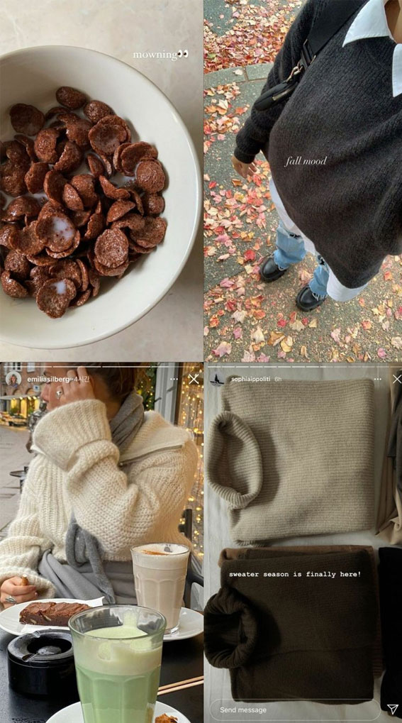 40 Autumn Collage Ideas Patchwork of Fall’s Beauty : Chocolate Cereal