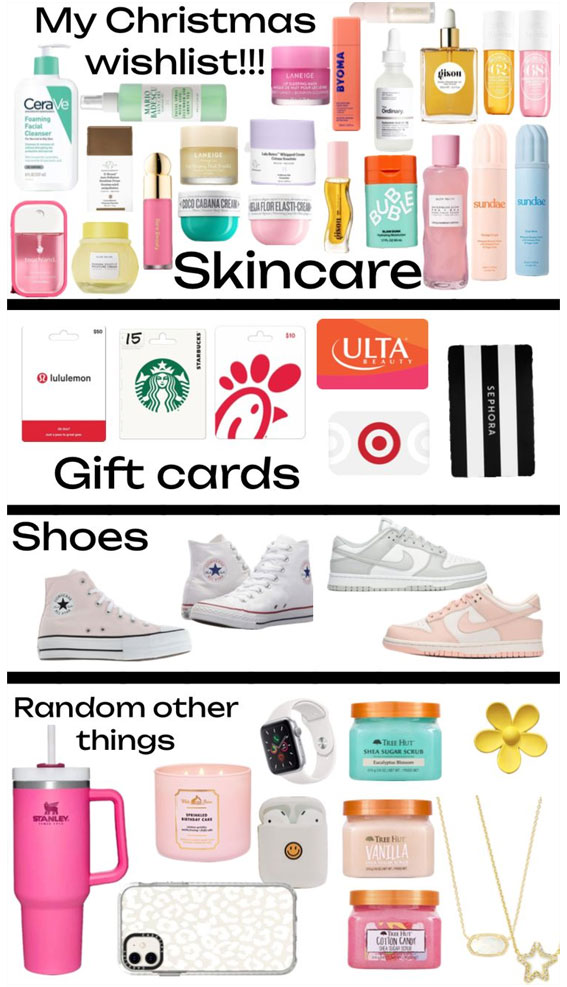 Holiday Happiness 50 The Perfect Christmas Wishlist Ideas : Skincare, Gift Cards & Shoes
