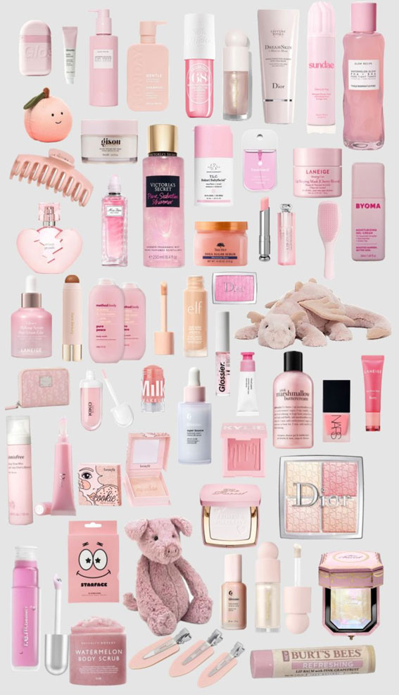 Holiday Happiness 50 The Perfect Christmas Wishlist Ideas : Pink Glossier & Gison