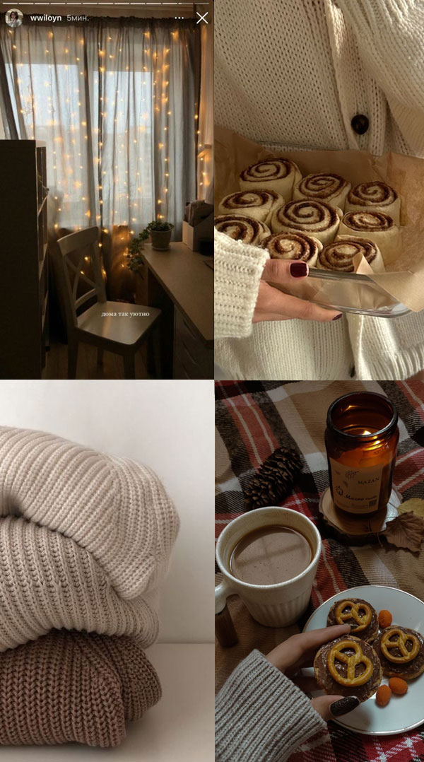 Collages of Fall’s Splendor : Sweater & Cinnamon Roll Season