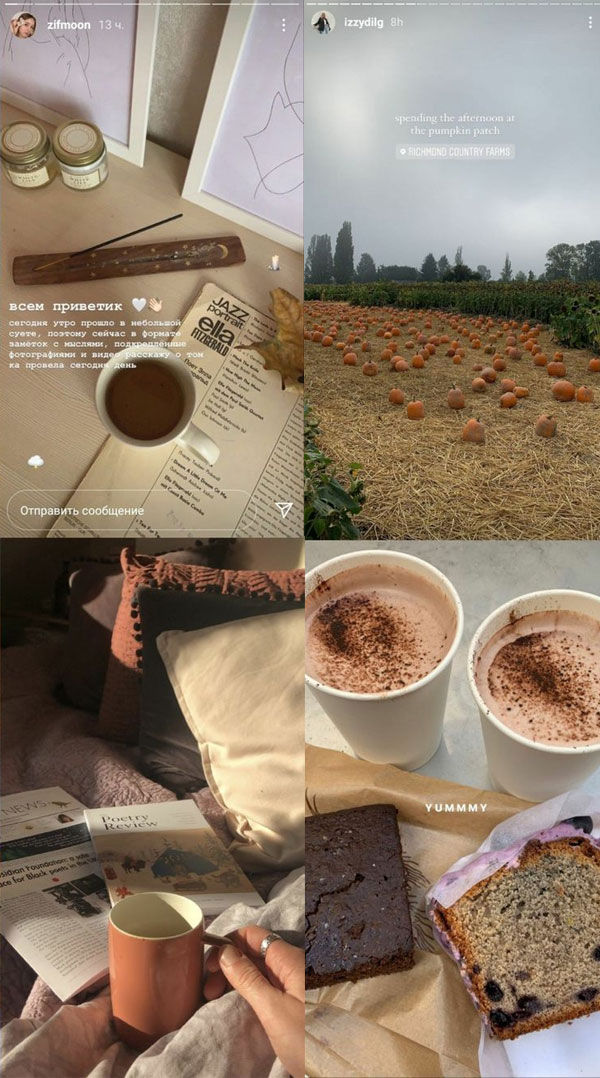 Collages of Fall’s Splendor : Hot Cocoa & Brownie