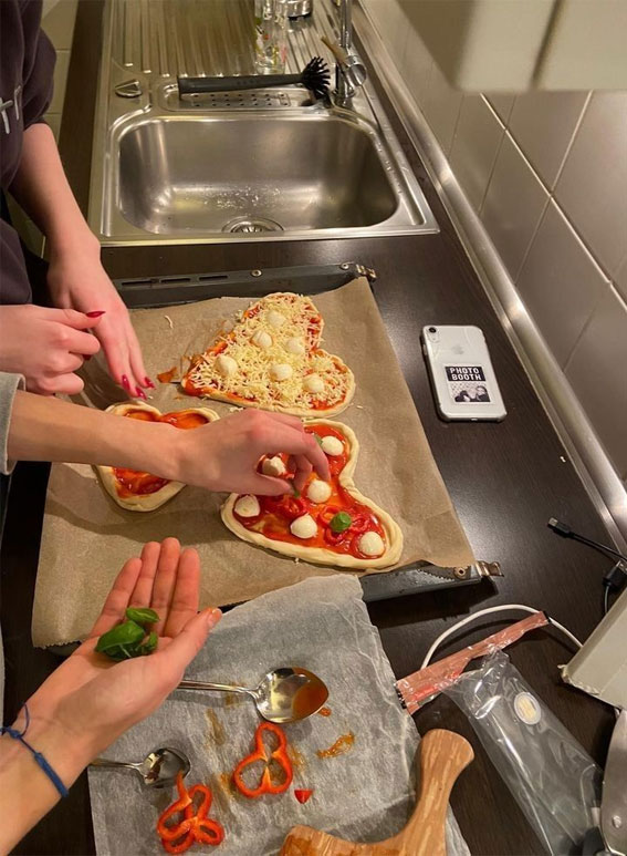 Indulgent Eats 50+ Foodgasmic Delights : Three Heart Shaped Pizzas