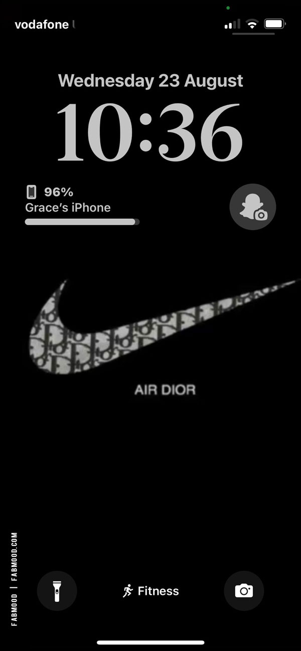 15 Cute iPhone Home Screen Ideas : Black Dior Nike Wallpaper