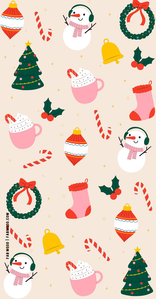 Festive Christmas Wallpapers To Bring Warmth & Joy To Any Device : Cute Pink Wallpaper
