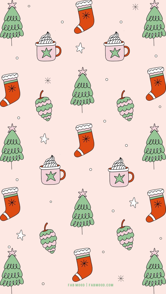 Festive Christmas Wallpapers To Bring Warmth & Joy To Any Device : Red Stocking Sock