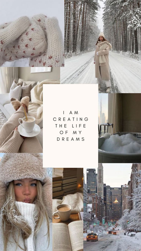 Winter Whisper Collage Ideas : Winter Neutrals