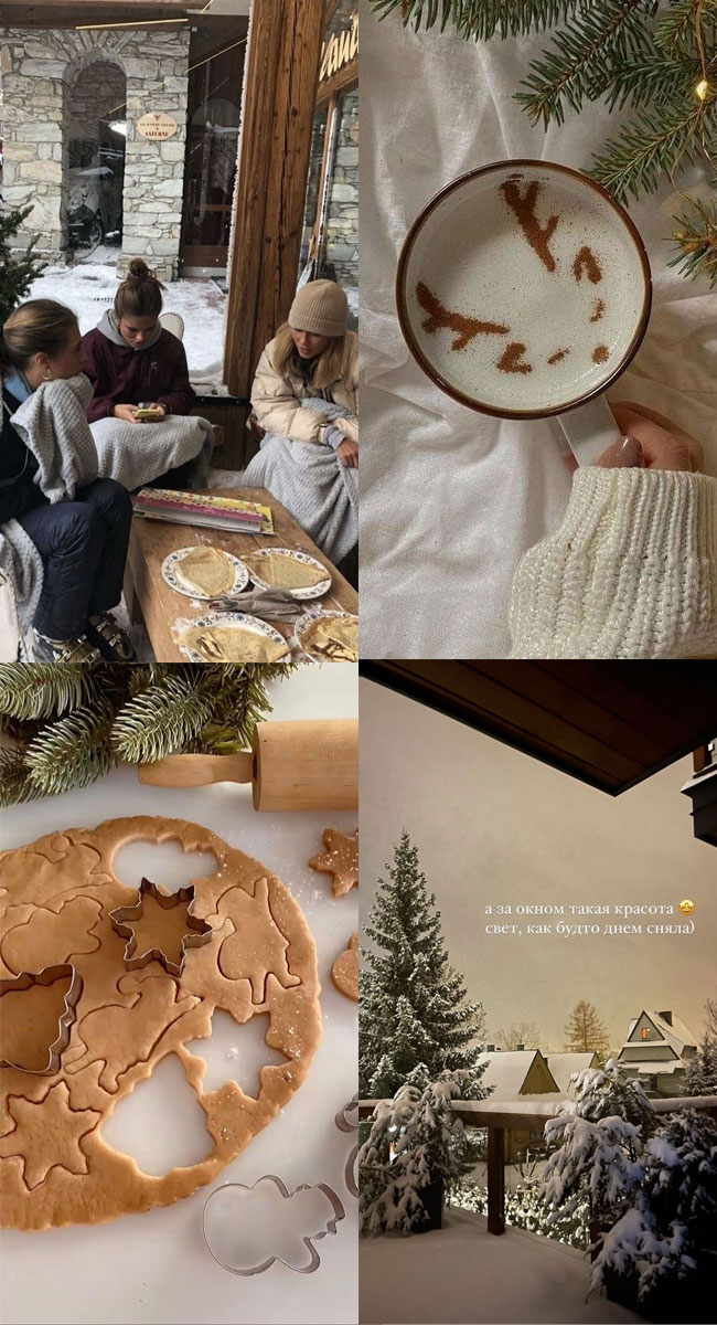 Winter Whisper Collage Ideas : Friends, Crape & Hot Chocolate