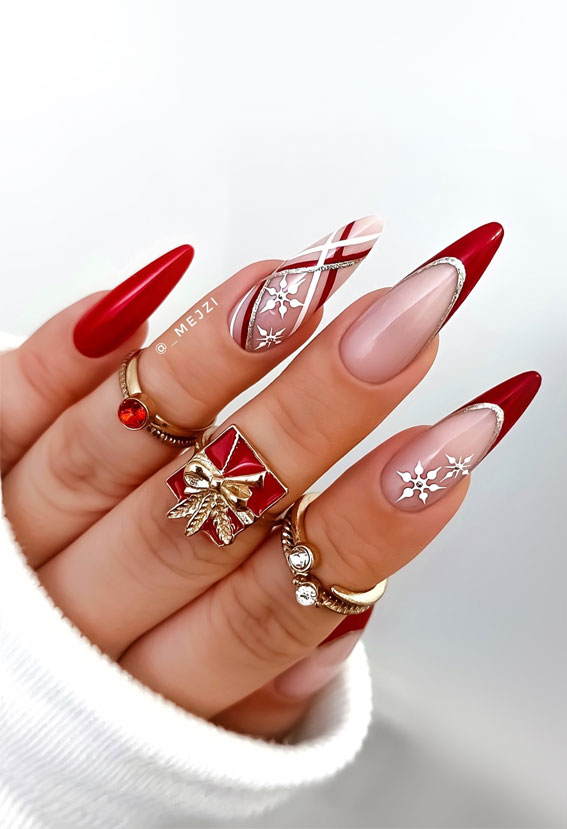 20 Festive Red Christmas Nail Designs