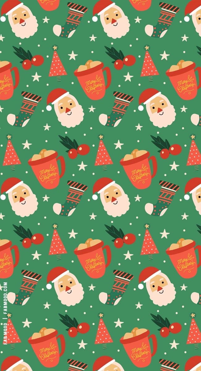 Festive Christmas Wallpapers To Bring Warmth & Joy To Any Device : Santa & Hot Cocoa Wallpaper